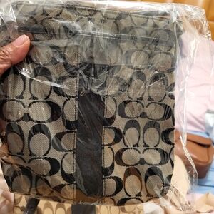 Coach Black and Tan Crossbody Bag